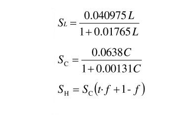 SL、SC和SH權(quán)重系數(shù)公式