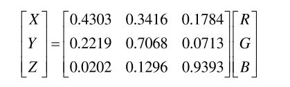 RGB顏色空間先轉到XYZ空間06