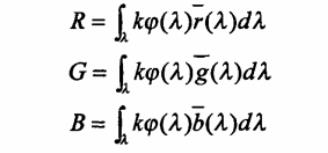 RGB三刺激值計(jì)算公式